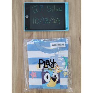 Unopened, NIB Little Sleepies BLUEY PLAY CREWNECK SWEATSHIRT Bamboo) 4T